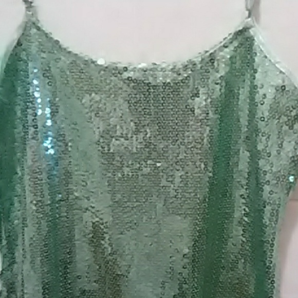 BKE ALL SEQUIN TANK LIGHT GREEN - Picture 3 of 7